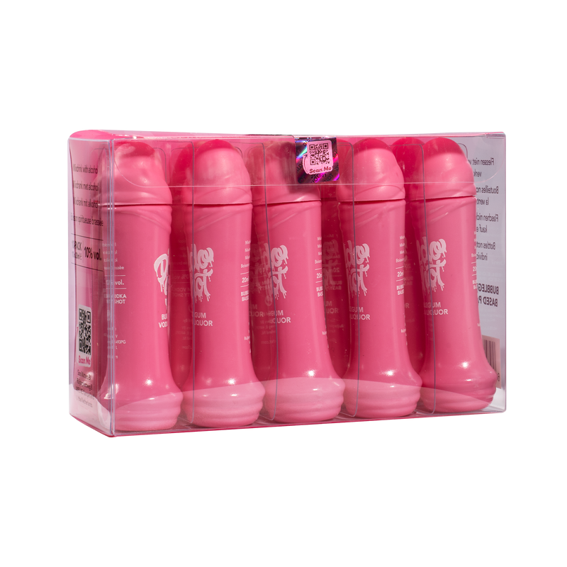 Boinky - Dildo Shots - Bubblegum-Wodka - 10 % vol. - 10 x 20 ml - Erotiekvoordeel.nl