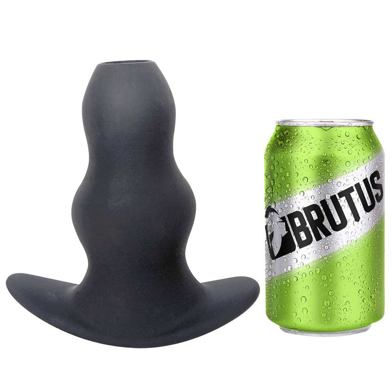 Brutus - Holle Buttplug - Ergo Bum - Silicone Tunnel Plug - Zwart - 3 maten-Erotiekvoordeel.nl