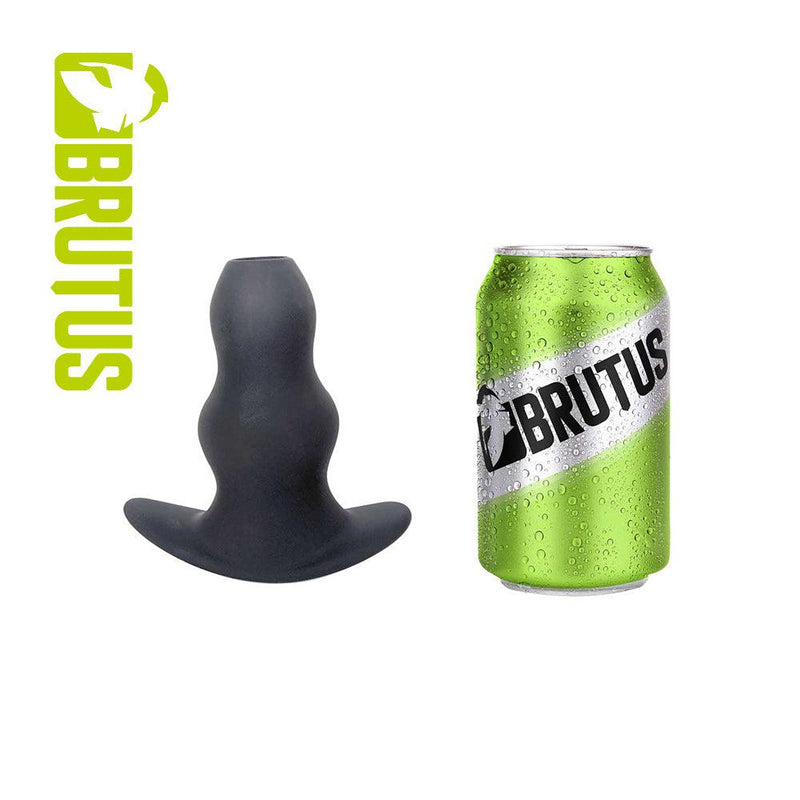 Brutus - Holle Buttplug - Ergo Bum - Silicone Tunnel Plug - Zwart - 3 maten-Erotiekvoordeel.nl