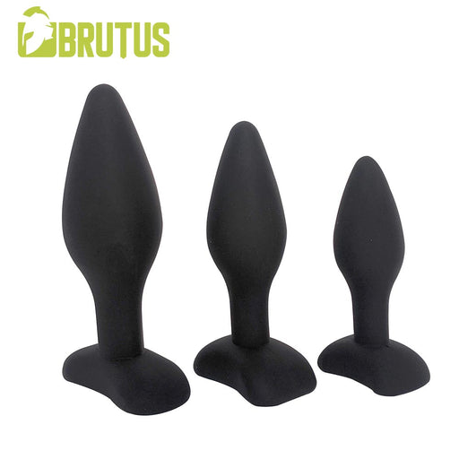 Brutus - Butt Plug Set - Silicone Anal Plugs - 3 pieces - Ass Plug Training Kit 3 Pcs. - Erotiekvoordeel.nl