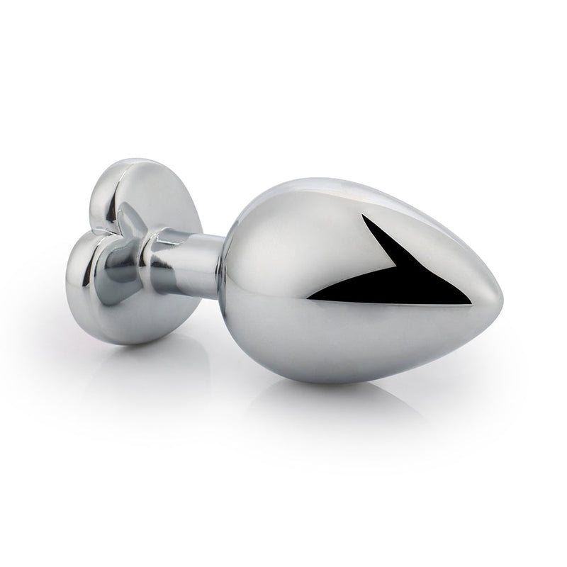 Brutus - Butt Plug - Set of Aluminum Butt Plugs with Crystal - Black/Transparent/Red - Erotiekvoordeel.nl