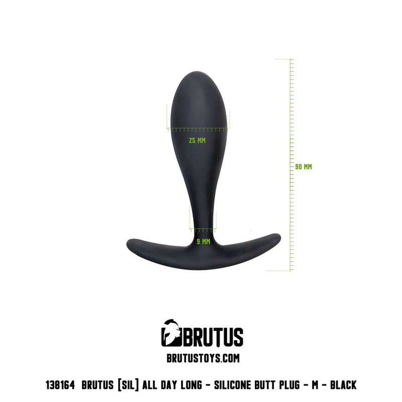 Brutus - Siliconen Buttplug - All Day Long - 3 maten-Erotiekvoordeel.nl