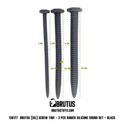 Brutus - Dilator - Silicone Sound Set - Screw You! - Ribbed Silicone Sound Set 3 Pcs.-Erotiekvoordeel.nl