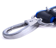 Brutus - Krótka Skórzana Smycz Do Bondage - Czarna/niebieska - Erotiekvoordeel.nl