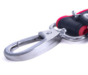 Brutus - Krótka Skórzana Smycz Do Bondage - Czarna/czerwona - Erotiekvoordeel.nl