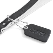 Brutus - Laisse de bondage courte en cuir - Noir/Blanc - Erotiekvoordeel.nl