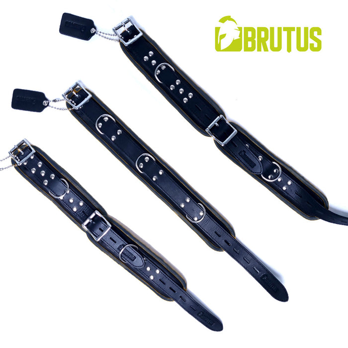 Brutus - Lederen Collar - Tuigleer - Zwart-Erotiekvoordeel.nl