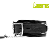 Brutus - Lederen Collar - Tuigleer - Zwart-Erotiekvoordeel.nl
