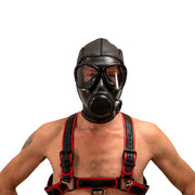 Brutus - Cagoule masque à gaz Army en néoprène - Noir-Erotiekvoordeel.nl
