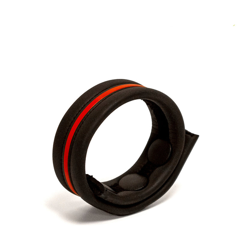 Brutus - Neopren-Cockstrap - Verstellbar mit Druckknöpfen - Schwarz/Rot - Erotiekvoordeel.nl