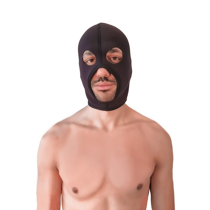 Brutus - Cappuccio Face Fucker in neoprene - Con fori per gli occhi - Nero-Erotiekvoordeel.nl
