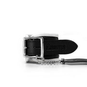 Brutus - Polsboeien - Lederen Handboeien - Afsluitbaar - Zwart/Wit-Erotiekvoordeel.nl