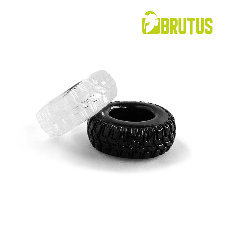 Brutus - Profilo - Lot de cockrings extensibles - Transparent/Noir-Erotiekvoordeel.nl