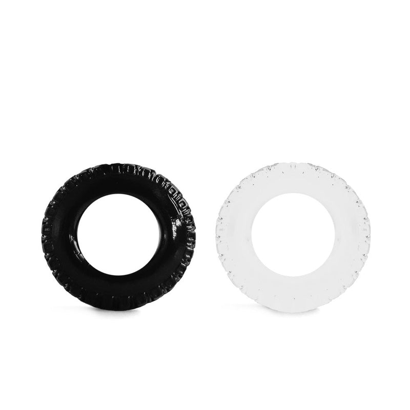 Brutus - Profilo - Lot de cockrings extensibles - Transparent/Noir - Erotiekvoordeel.nl