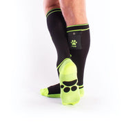 Brutus - Chaussettes de football Puppy Party avec poche - Taille unique - Noir/Néon-Erotiekvoordeel.nl