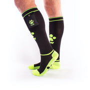 Brutus - Chaussettes de football Puppy Party avec poche - Taille unique - Noir/Néon-Erotiekvoordeel.nl