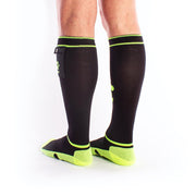 Brutus - Chaussettes de football Puppy Party avec poche - Taille unique - Noir/Néon-Erotiekvoordeel.nl