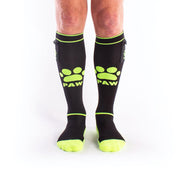 Brutus - Chaussettes de football Puppy Party avec poche - Taille unique - Noir/Néon-Erotiekvoordeel.nl