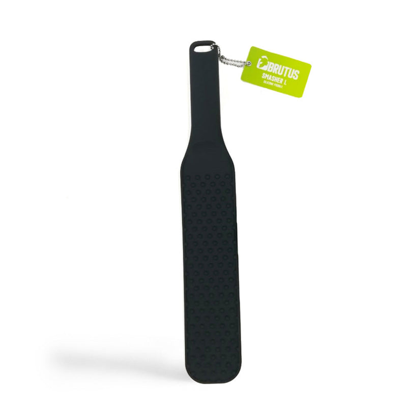 Brutus - SMASHER Silicone Paddle - Siliconen Plak - Zwart - 2 maten-Erotiekvoordeel.nl