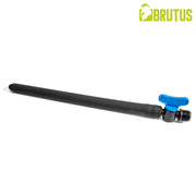Brutus - Ducha anal de silicona con válvula de cierre - Negro-Erotiekvoordeel.nl