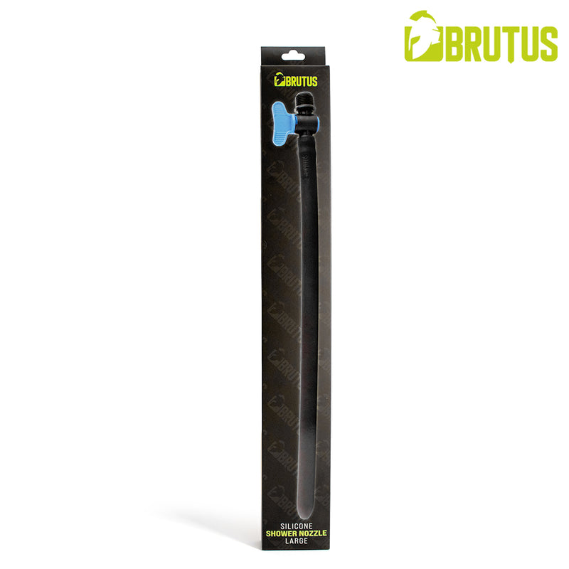Brutus - Ducha anal de silicona con válvula de cierre - Negro - Erotiekvoordeel.nl