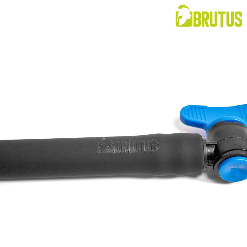 Brutus - Ducha anal de silicona con válvula de cierre - Negro - Erotiekvoordeel.nl