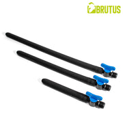 Brutus - Ducha anal de silicona con válvula de cierre - Negro-Erotiekvoordeel.nl