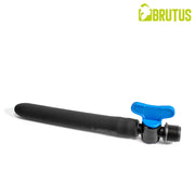 Brutus - Ducha anal de silicona con válvula de cierre - Negro-Erotiekvoordeel.nl