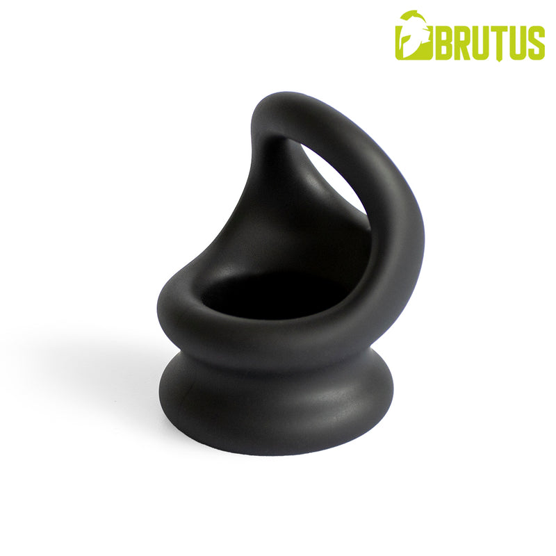 Brutus - Viceversa - Anello per pene e scroto in silicone super morbido - Nero - Erotiekvoordeel.nl