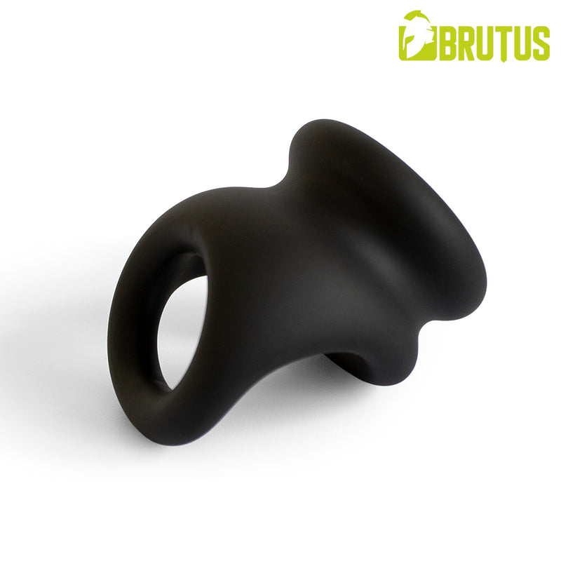 Brutus - Viceversa - Anello per pene e scroto in silicone super morbido - Nero - Erotiekvoordeel.nl