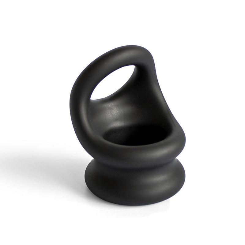 Brutus - Viceversa - Anello per pene e scroto in silicone super morbido - Nero - Erotiekvoordeel.nl