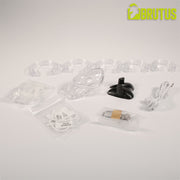 Brutus - Volt - Electro Chastity Cage - Penis Cage - Transparent-Erotiekvoordeel.nl