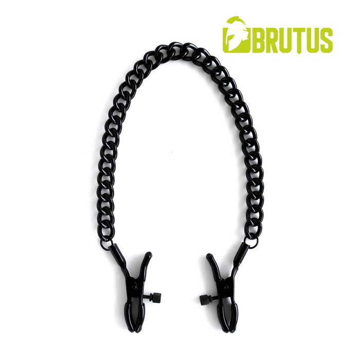 Brutus - Zwarte Metalen Verstelbare Tepelklemmen - CROCODILE Nipple Clamps Black-Erotiekvoordeel.nl