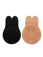 Bunny Plak BH - Strapless Lift Effect - Zelfklevende Borst Lift Beha - Onzichtbaar & Herbruikbaar - Zwart & Huidskleur - 2 paar - maat S/M-Erotiekvoordeel.nl