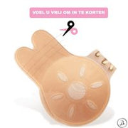 Bunny Plak BH met Veter | Zelfklevende beha | 2 Paar | Zwart en beige | Lift en Push-up | Cup A B C-Erotiekvoordeel.nl