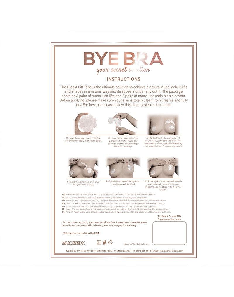 Bye Bra - Boob Tape Pads - Per sollevare il seno in modo invisibile - Coppa A-C-Erotiekvoordeel.nl