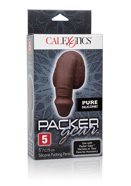 Calexotics - Siliconen Packing Penis - Slappe Penis - FtM Drag - 12,75 cm - chocolate/donkerbruin-Erotiekvoordeel.nl