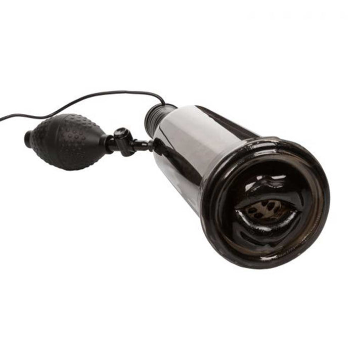 Calexotics - Waterproof Turbo Stroker - Penispomp en Masturbator - 2 in 1 - Rookgrijs-Erotiekvoordeel.nl