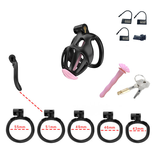 Cellmate - Centurion - Chastity Cage with Penis Plug - Penis Cage - Black - Size 1-Erotiekvoordeel.nl
