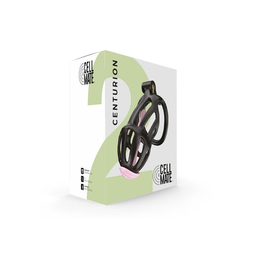 Cellmate - Centurion - Chastity Cage with Penis Plug - Penis Cage - Black - Size 2-Erotiekvoordeel.nl