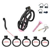 Cellmate - Centurion - Chastity Cage with Penis Plug - Penis Cage - Black - Size 4-Erotiekvoordeel.nl