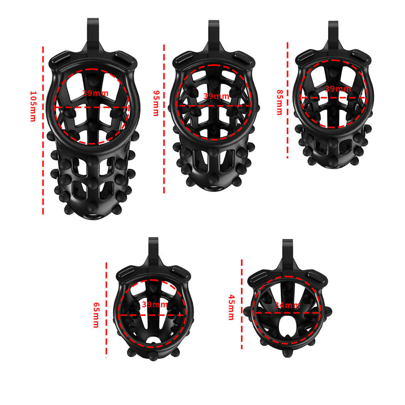 Cellmate - FlexiSpike - Kuisheidskooi - Peniskooi - Met Roze of Zwarte Spikes - Maat 0-Erotiekvoordeel.nl