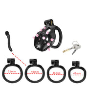 Cellmate - FlexiSpike - Kuisheidskooi - Peniskooi - Met Roze of Zwarte Spikes - Maat 1-Erotiekvoordeel.nl