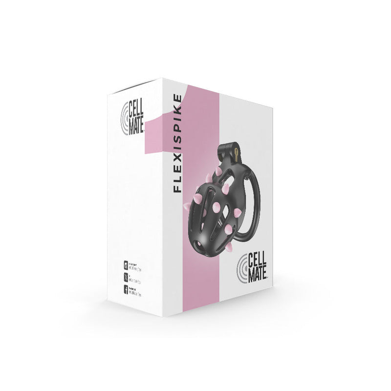 Cellmate - FlexiSpike - Kuisheidskooi - Peniskooi - Met Roze of Zwarte Spikes - Maat 1-Erotiekvoordeel.nl