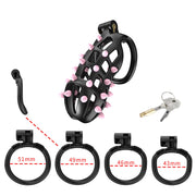 Cellmate - FlexiSpike - Kuisheidskooi - Peniskooi - Met Roze of Zwarte Spikes - Maat 4-Erotiekvoordeel.nl