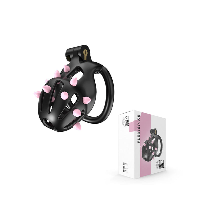 Cellmate - FlexiSpike - Chastity Cage - Penis Cage - With Pink or Black Spikes - Size 1-Erotiekvoordeel.nl