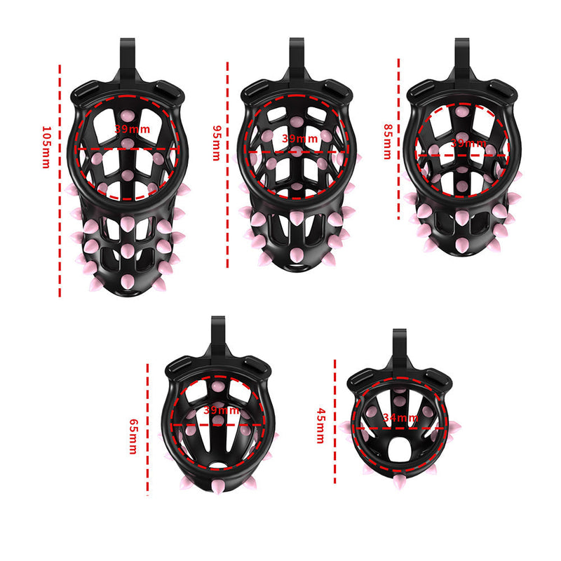 Cellmate - FlexiSpike - Chastity Cage - Penis Cage - With Pink or Black Spikes - Size 4-Erotiekvoordeel.nl