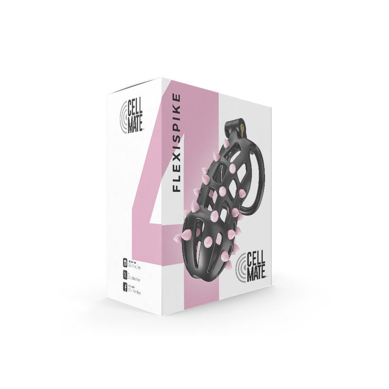 Cellmate - FlexiSpike - Chastity Cage - Penis Cage - With Pink or Black Spikes - Size 4-Erotiekvoordeel.nl