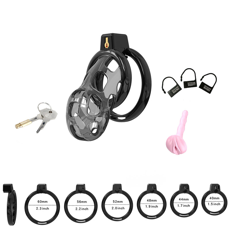 Cellmate - Gladiator - Flexible Chastity Cage - Penis Cage - With Removable Catheter Plug - Size 2-Erotiekvoordeel.nl