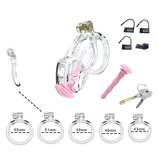 Cellmate - Guardian - Chastity Cage - Penis Cage - Transparent - Size 2-Erotiekvoordeel.nl